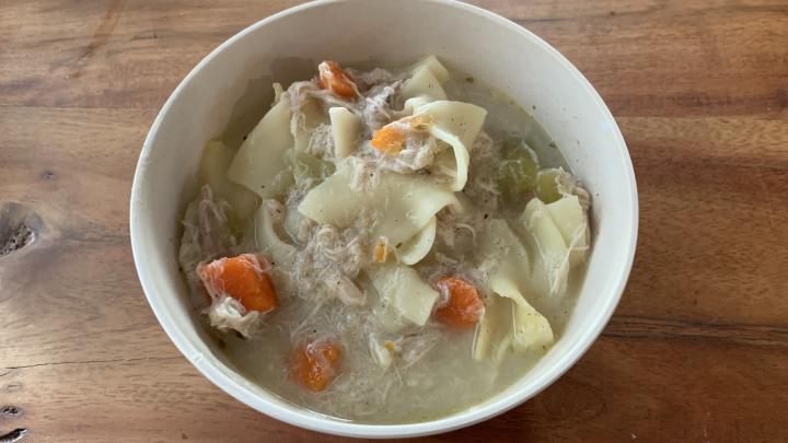 Easy Rotisserie Chicken Noodle Soup