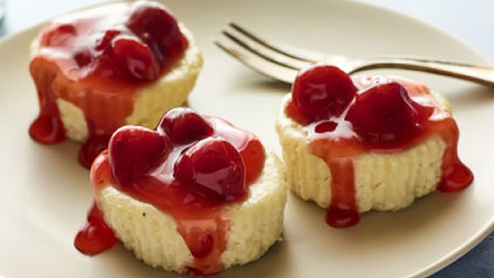 Mini Cherry Cheesecakes