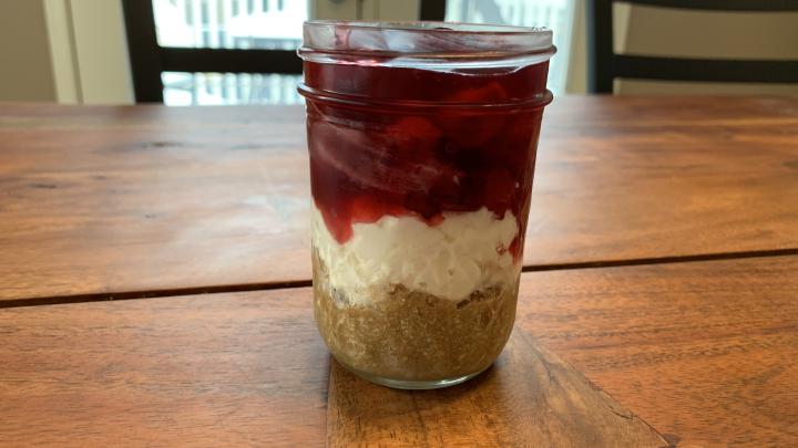 No Bake Cheesecake in a Jar